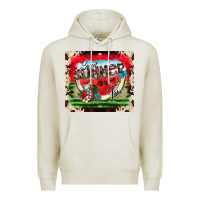 Oatmeal Heather summer vibes Premium Hoodie - CowhideDigitalArt
