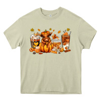 Mossy Fall Autumn cow pumpkin coffee cups Heavy Core Tee - RanaPortraitStore