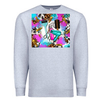 Heather Grey hair stylist Premium Sweatshirt - AdoDesignShop