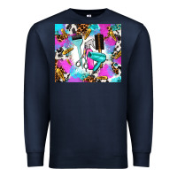 Navy hair stylist Premium Sweatshirt - AdoDesignShop