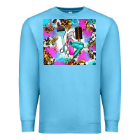 Ocean Blue hair stylist Premium Sweatshirt - AdoDesignShop