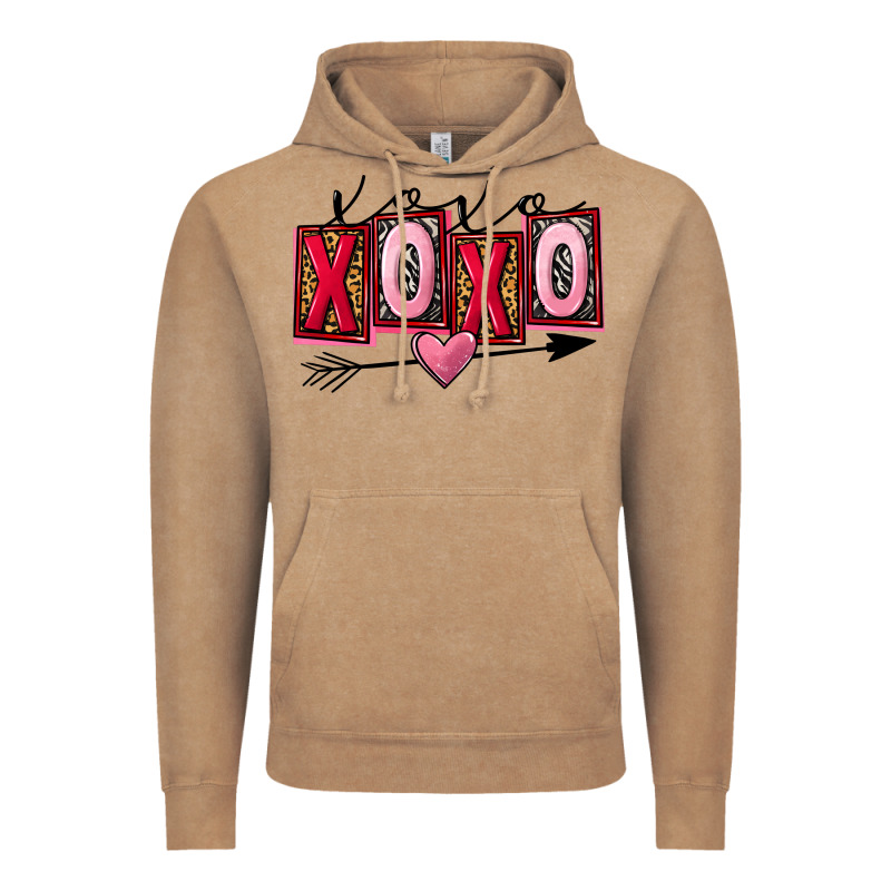 Xoxo Love Valentine's Day Vintage Hoodie by FaDigitalArtStudio | Teevron
