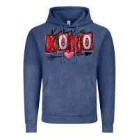 Vintage Denim Xoxo love Valentine's Day Vintage Hoodie - FaDigitalArtStudio