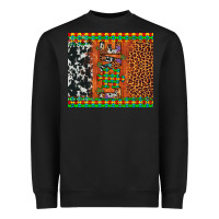 Black love autism awareness leopard cowhide Heavyweight Sweatshirt - Artiststas