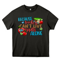 Asphalt because teachers cant live on apples alone Heavy Core Tee - NancyCooperArtShop