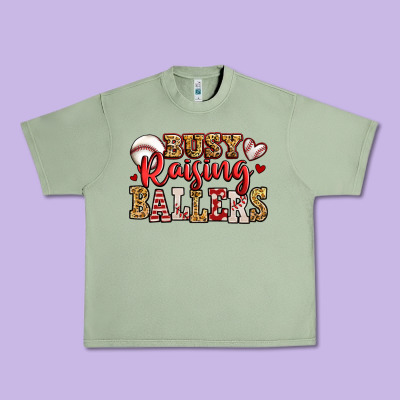 Busy Raising Ballers Baseball Urban Heavy Tee Designed By Jasminsmagicworld