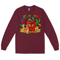 Burgundy Mexico Coffee Mug Long Sleeve Tee - FaDigitalArtStudio