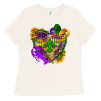 Bone Mardi Gras heart Ladies Tee - HowdyJamesFarm