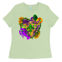 Matcha Mardi Gras heart Ladies Tee - HowdyJamesFarm