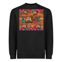 Black love school bus leopard Heavyweight Sweatshirt - Artiststas