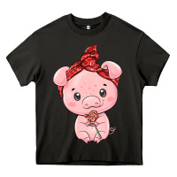 Asphalt cute pig Heavy Core Tee - texasbilliewilder