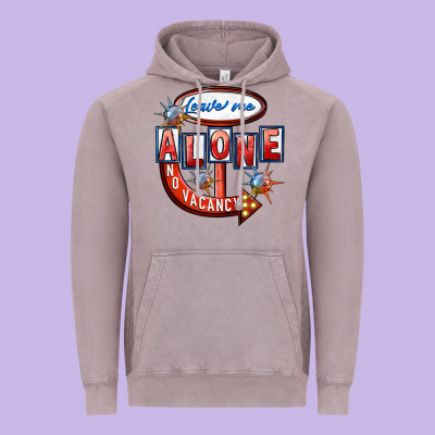 Leave Me Alone Anti Valentine's Day Vintage Hoodie Designed By Fadigitalartstudio