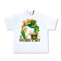 White Happy Dentist St. Patrick's Day Urban Heavy Tee - HowdyJamesFarm
