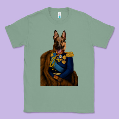Pet Portraits, Custom Pet Portraits, Renaissance Pet Portraits, Custom Classic Tee Designed By Ranaportraitstore