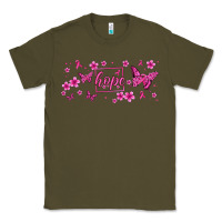 Army Green hope breast cancer butterfly Classic Tee - Jasminsmagicworld