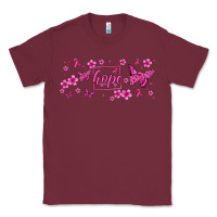 Burgundy hope breast cancer butterfly Classic Tee - Jasminsmagicworld