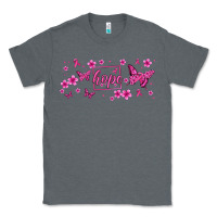 Charcoal Heather hope breast cancer butterfly Classic Tee - Jasminsmagicworld