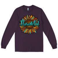 Plum thankful sunflower Long Sleeve Tee - RanaPortraitStore