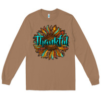 Toasted Coconut thankful sunflower Long Sleeve Tee - RanaPortraitStore