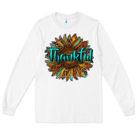 White thankful sunflower Long Sleeve Tee - RanaPortraitStore