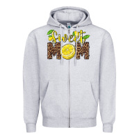 Heather Grey sweet mom lemon Zipper Hoodie - BarkalooDesign
