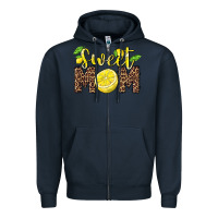 Navy sweet mom lemon Zipper Hoodie - BarkalooDesign