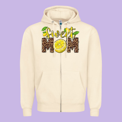 Sweet Mom Lemon Zipper Hoodie Designed By Barkaloodesign