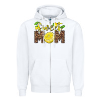 White sweet mom lemon Zipper Hoodie - BarkalooDesign