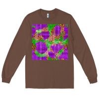 Chestnut Mardi Gras leopard Seamless Pattern Long Sleeve Tee - FaDigitalArtStudio