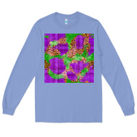 Colony Blue Mardi Gras leopard Seamless Pattern Long Sleeve Tee - FaDigitalArtStudio