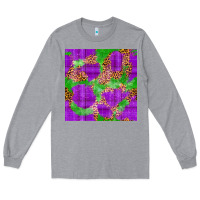 Heather Grey Mardi Gras leopard Seamless Pattern Long Sleeve Tee - FaDigitalArtStudio