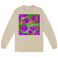 Mushroom Mardi Gras leopard Seamless Pattern Long Sleeve Tee - FaDigitalArtStudio