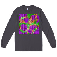 Smoke Mardi Gras leopard Seamless Pattern Long Sleeve Tee - FaDigitalArtStudio