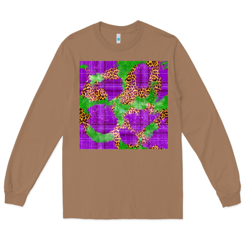 Mardi Gras Leopard Seamless Pattern Long Sleeve Tee by FaDigitalArtStudio | Teevron