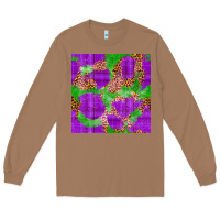 Toasted Coconut Mardi Gras leopard Seamless Pattern Long Sleeve Tee - FaDigitalArtStudio