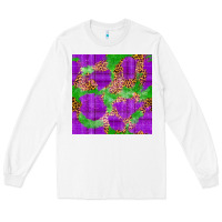 White Mardi Gras leopard Seamless Pattern Long Sleeve Tee - FaDigitalArtStudio