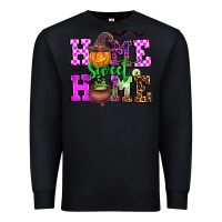 Black halloween home sweet home Premium Sweatshirt - AdoDesignShop