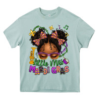 Arona little miss mardi gras afro messy bun kid Heavy Core Tee - texasbilliewilder