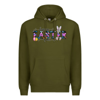 Army Green Happy Easter Y'all Premium Hoodie - CowhideDigitalArt