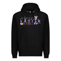 Black Happy Easter Y'all Premium Hoodie - CowhideDigitalArt