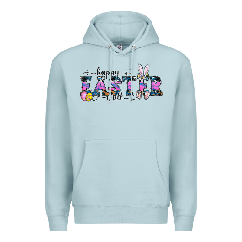 Happy Easter Y'all Premium Hoodie by CowhideDigitalArt | Teevron