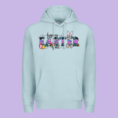 Happy Easter Y'all Premium Hoodie Designed By Cowhidedigitalart