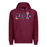Burgundy Happy Easter Y'all Premium Hoodie - CowhideDigitalArt