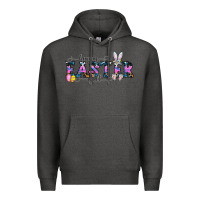 Charcoal Heather Happy Easter Y'all Premium Hoodie - CowhideDigitalArt