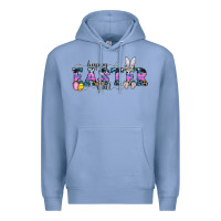 Colony Blue Happy Easter Y'all Premium Hoodie - CowhideDigitalArt