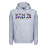 Heather Grey Happy Easter Y'all Premium Hoodie - CowhideDigitalArt
