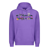 Purple Happy Easter Y'all Premium Hoodie - CowhideDigitalArt