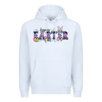 White Happy Easter Y'all Premium Hoodie - CowhideDigitalArt