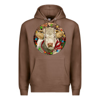 Chestnut Charolais Heifer Christmas Premium Hoodie - RanaPortraitStore