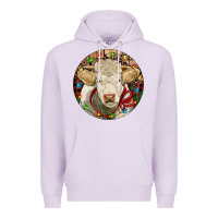 Lilac Charolais Heifer Christmas Premium Hoodie - RanaPortraitStore